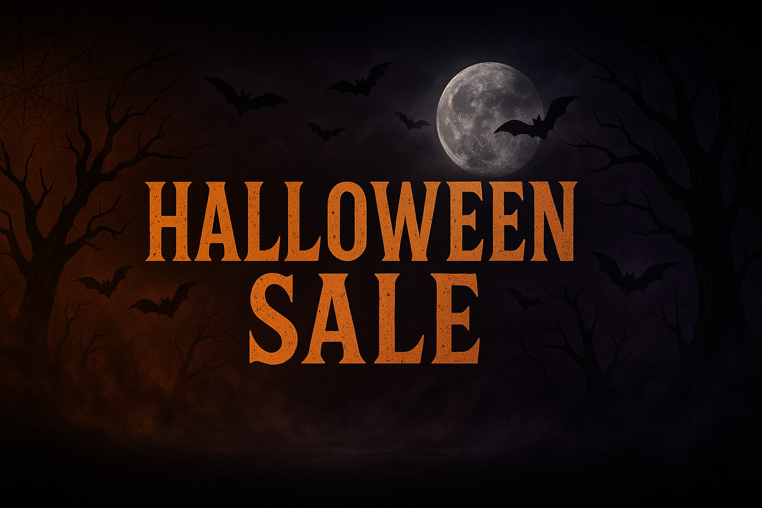 Ein Halloween Banner, welcher episch aussieht und zur restlichen Homepage passt